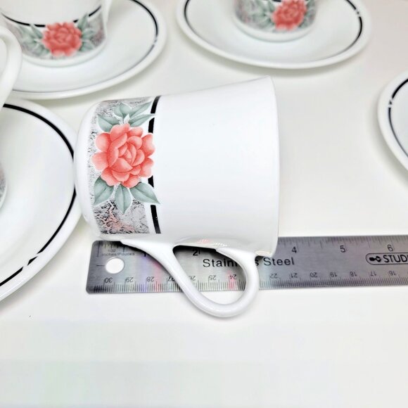Vintage Corelle by Corning Silk & Roses dinner set of 20 Pcs, Almost complete - Picture 5 of 14